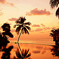 Tropical Sunset. Triptych
